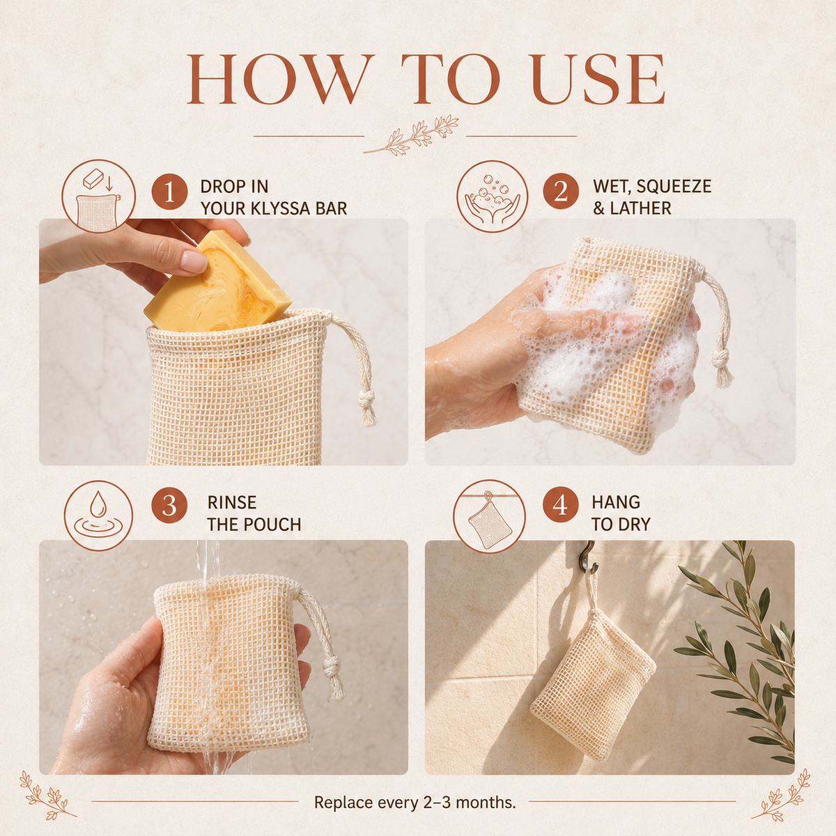 Klyssa CloudLather™ Soap Saver Pouch