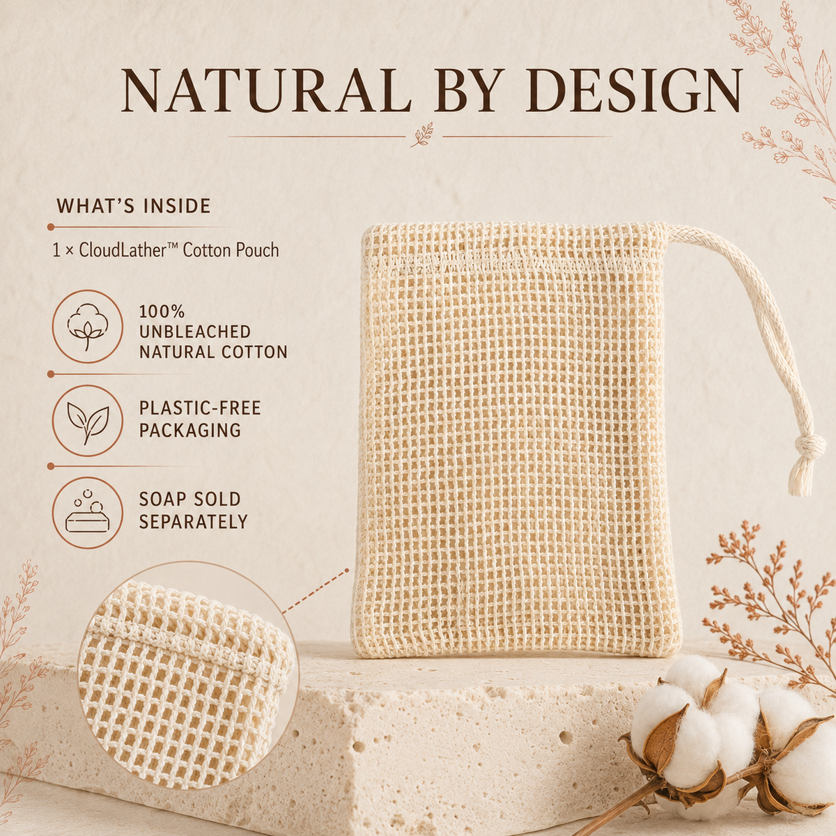 Klyssa CloudLather™ Soap Saver Pouch